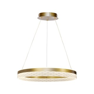 GLORIS – brązowa kawowa lampa wisząca LED 36W z kryształkami