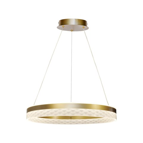 GLORIS – brązowa kawowa lampa wisząca LED 36W z kryształkami