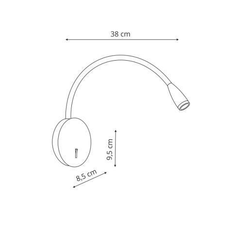 Kinkiet Roli czarny LED Light Prestige