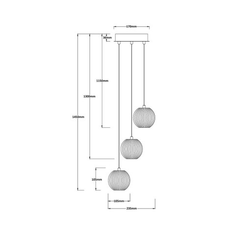 Lampa wisząca Brillant 3 złota LED CCT Light Prestige