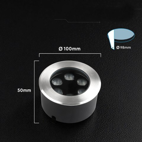 Oprawa gruntowa ogrodowa najazdowa V-TAC 6W LED IP67 24st VT-84106 4000K 387lm