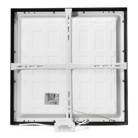 Panel LED natynkowy 30x30cm PL-F01 24W 3000K czarny