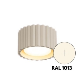 Plafon TUBA RYFLOWANA KARBOWANA  AURA 1 beżowy Gx53 Sollux