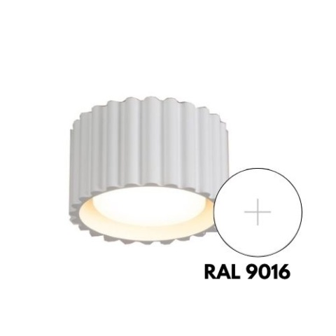 Plafon T UBA RYFLOWANA KARBOWANA AURA 1 biały Gx53 Sollux