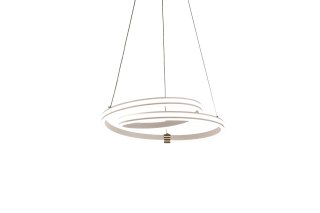 SANTA – złota lampa wisząca LED 32W z białą maskownicą