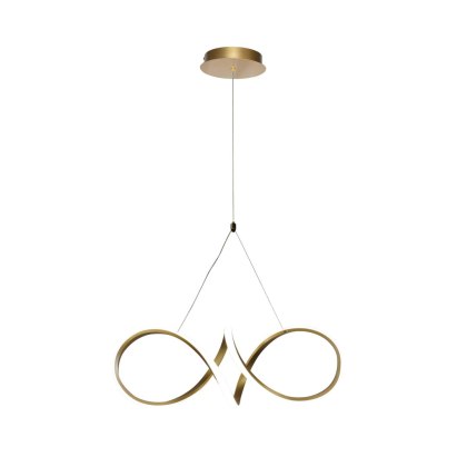 SPARK – złota lampa wisząca LED 32W z białą osłonką