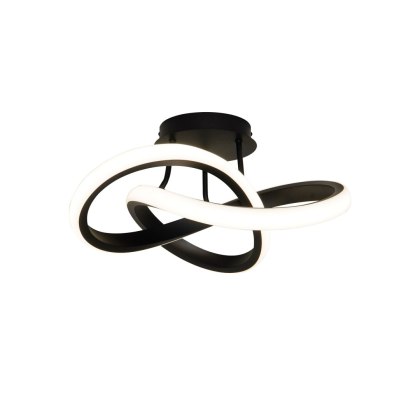 SPLOT – czarna lampa sufitowa LED 32W z białą osłonką