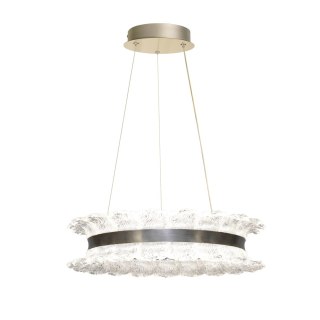 TOLOSA – lampa wisząca satyna nikiel LED 30W z kryształkami