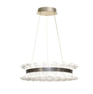 TOLOSA lampa wisząca z kryształkami satyna nikiel LED ZMIENNA BARWA ŚWIATŁA