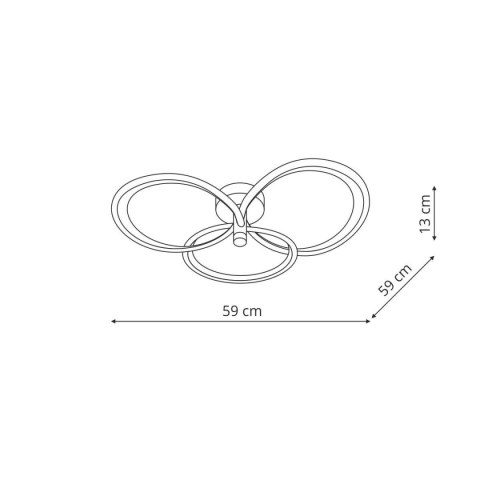 Azina 3 Plafon złota LED Light Prestige