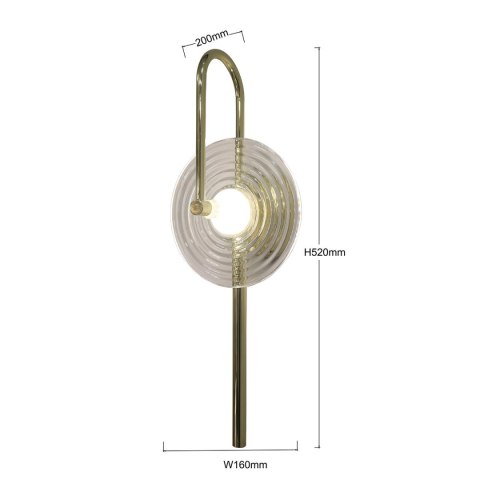 Light Prestige Kinkiet Plato transparentny LED CCT