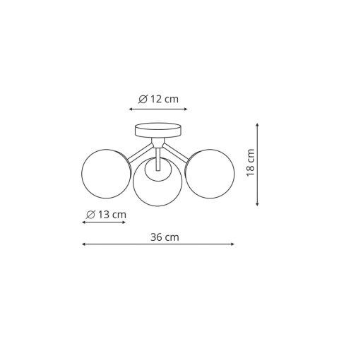 Light Prestige Lampa sufitowa Dorado złota 3xG9