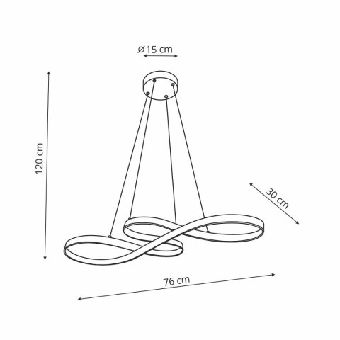 Light Prestige Lampa wisząca Infania złota LED CCT