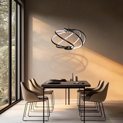 Light Prestige Lampa wisząca Kandor czarna LED CCT