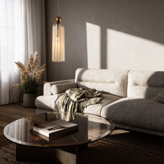 Light Prestige Lampa wisząca Piega 1 Bursztynowa 1xE14