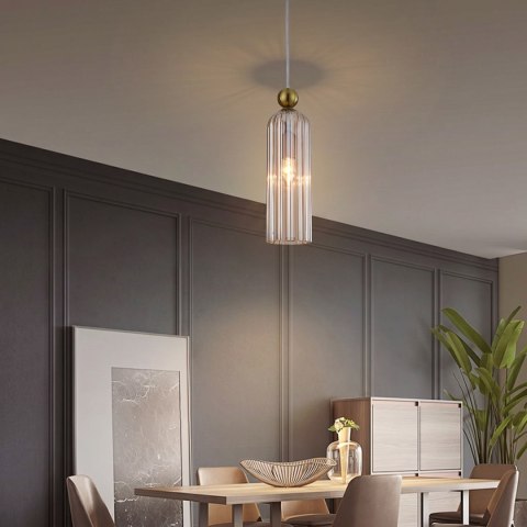 Light Prestige Lampa wisząca Piega 1 Bursztynowa 1xE14