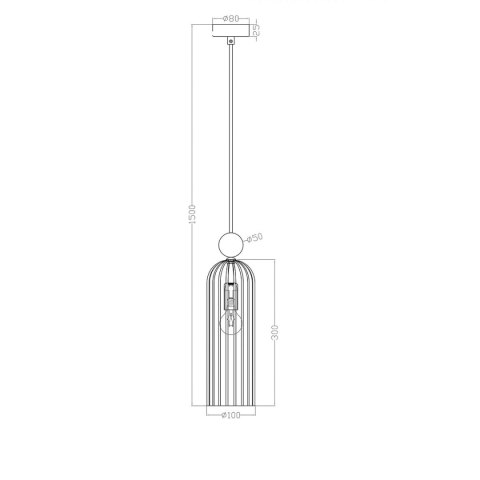 Light Prestige Lampa wisząca Piega 1 Bursztynowa 1xE14