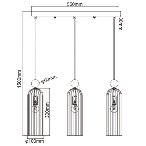 Light Prestige Lampa wisząca Piega 3 amber 3xE14