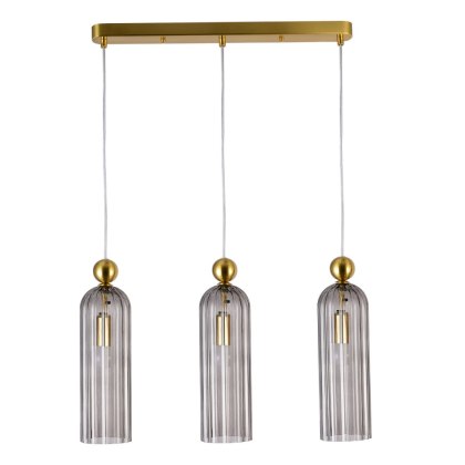 Light Prestige Lampa wisząca Piega 3 smoked 3xE14