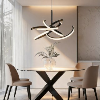 Light Prestige Lampa wisząca Spider 48 cm czarna LED CCT