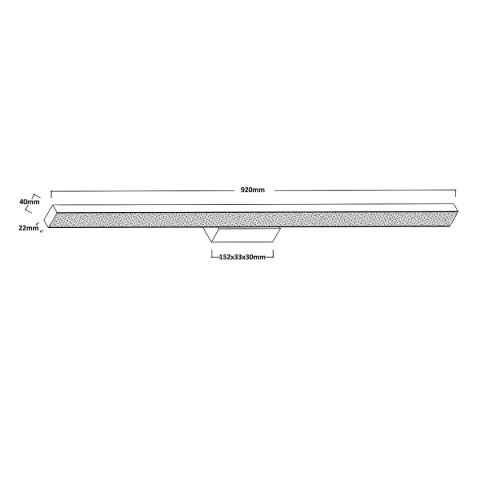 Light Prestige Kinkiet Aqua 92 cm czarny IP44 LED CCT