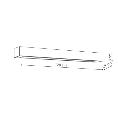 Light Prestige Kinkiet Ibros 120 cm czarny IP44 LED CCT