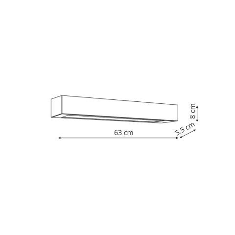 Light Prestige Kinkiet Ibros 63 cm czarny IP44 LED CCT