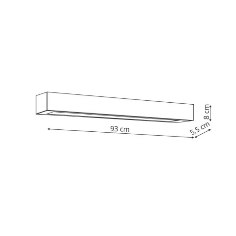 Light Prestige Kinkiet Ibros 93 cm biały IP44 LED 4000K