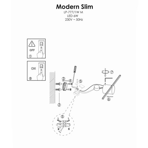 Light Prestige Kinkiet Modern Slim 60 cm biały LED 3000K