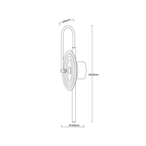 Light Prestige Kinkiet Plato transparentny LED CCT