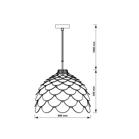 Light Prestige Lampa wisząca Burgo duża drewniana 1xE27