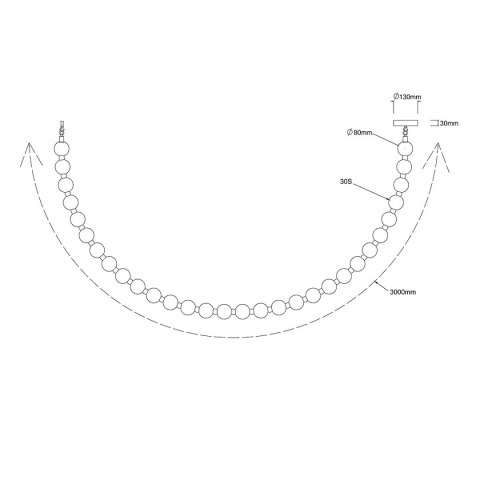 Light Prestige Lampa wisząca Dorado Rope 3 m złota LED CCT