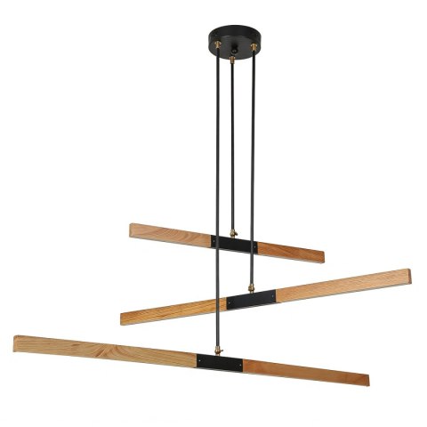 Light Prestige Lampa wisząca Lugano drewno LED 3000K