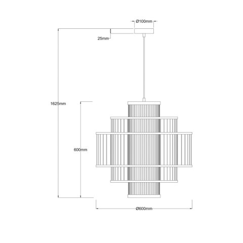 Light Prestige Lampa wisząca Stela rattanowa 1xE27
