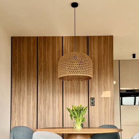 Light Prestige Rattanowa lampa wisząca Kanso 40 cm jasne drewno 1xE27