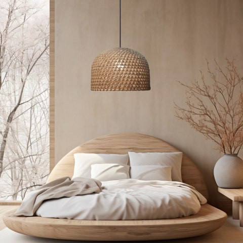 Light Prestige Rattanowa lampa wisząca Kanso 50 cm jasne drewno 1xE27