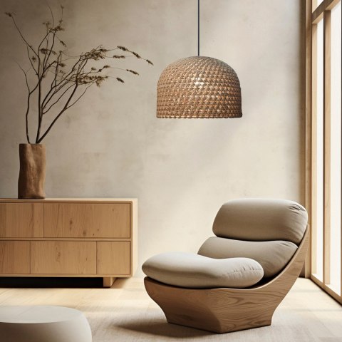 Light Prestige Rattanowa lampa wisząca Kanso 50 cm jasne drewno 1xE27