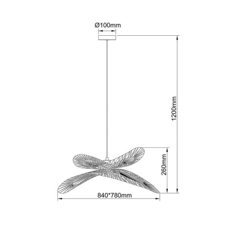 Light Prestige Rattanowa lampa wisząca Raya naturalna 1xE27