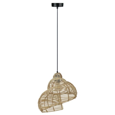 Light Prestige Rattanowa lampa wisząca Shella 40 cm jasne drewno 1xE27