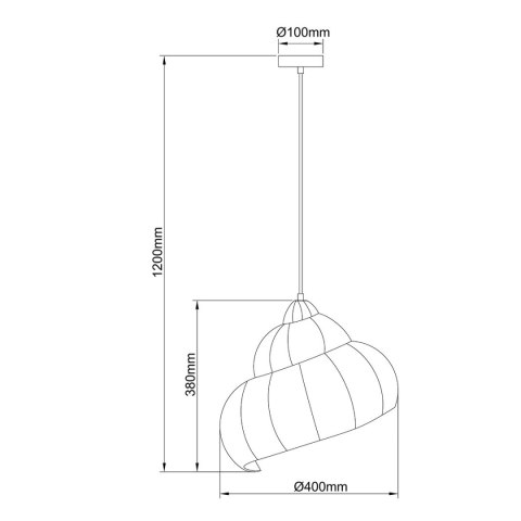 Light Prestige Rattanowa lampa wisząca Shella 40 cm jasne drewno 1xE27