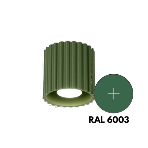 Sollux Lighting Plafon AURA 1 zielony oliwkowy GU10