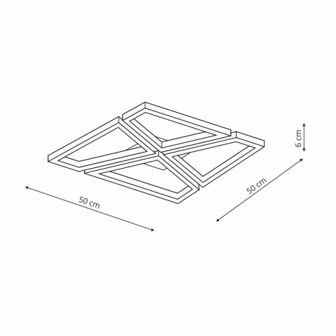 Plafon Nivra czarny LED CCT Light Prestige