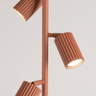 Sollux Lighting Lampa podłogowa KARBON 3 ochra czerwona