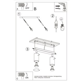 Sollux Lighting Plafon RING 2 różowy