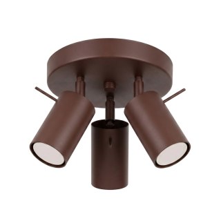 Sollux Lighting Plafon RING 3P brązowy