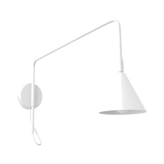 Sollux Lighting Kinkiet NOX 1 biały z włącznikiem