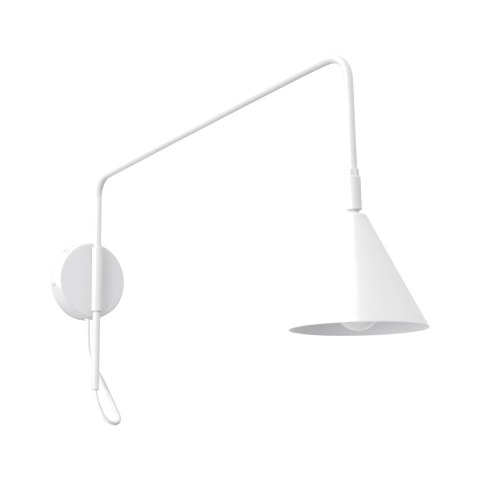 Sollux Lighting Kinkiet NOX 1 biały z włącznikiem
