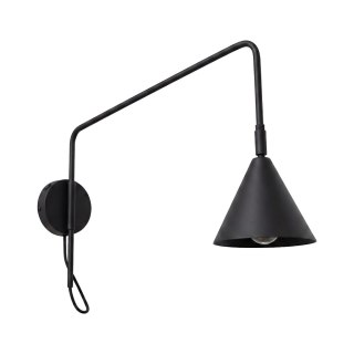 Sollux Lighting Kinkiet NOX 1 czarny z włącznikiem