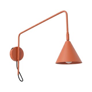 Sollux Lighting Kinkiet NOX 1 ochra czerwona z włącznikiem