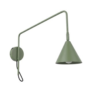 Sollux Lighting Kinkiet NOX 1 zielona oliwka z włącznikiem